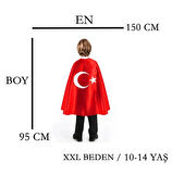 AYYILDIZ BAYRAKÇILIK AYYILDIZ PELERİN XXL BEDEN EN:150 CM - BOY:95 CM 