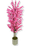 PEMBE BAHAR DALI YAPAY AĞAÇ 160 CM 25X25 METAL SAKSI