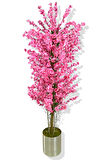 PEMBE BAHAR DALI YAPAY AĞAÇ 160 CM 25X25 METAL SAKSI
