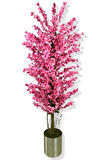 PEMBE BAHAR DALI YAPAY AĞAÇ 160 CM 25X25 METAL SAKSI