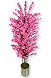 PEMBE BAHAR DALI YAPAY AĞAÇ 160 CM 25X25 METAL SAKSI