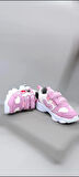 KIZ ÇOCUK PEMBE GÜNLÜK RAHAT BASKILI SNEAKER
