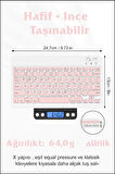  Kablosuz Bluetooth Klavye + Mouse Seti (iOS / Android / Windows Uyumlu) PEMBE