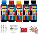 Hp Deskjet 2 Kartuşlu Yazıcılar İçin +++plus Mürekkep Seti 5x100 Ml.