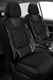 Peugeot 605  Uyumlu T-design Beyaz Tay Tüyü 5 koltuk tam set oto kılıf beyaz dikiş detaylı