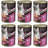 Crocus Yetişkin Kedi Ciğerli Yaş Mama 6x400g