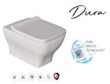 Dura Petra Rimles Asma Klozet Kanalsız Ve Duroplast Yavaş Kapanır Kapak