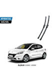 PEUGEOT 208 2012-2019 2'li Ön Cam Sileceği Sağ Sol Silecek Takımı Muz Silecek