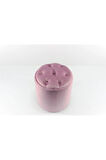 Puffy Puf Pembe Chester Model Yuvarlak Puf- Makyaj Masası Pufu