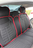 SsanYoung Korando Sports Lüx Oto Koltuk Minderi Ön Arka 5'li Set 5STAR Serisi SİYAH KIRMIZI