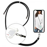 Xiaomi Poco M4 Pro İp Askılı Şeffaf Silikon Kılıf Yeşil