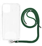 Xiaomi Mi 14 Ultra İp Askılı Şeffaf Silikon Kılıf Yeşil