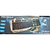 Polygold PG-8014 Işıklı Oyuncu Q Klavye Mouse Seti