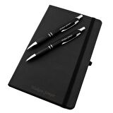 İsme Özel Lastikli Defter 2'li Kalem Seti Yılbaşı Hediyesi