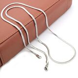 Pigado Paslanmaz Çelik Yılan Derisi Model Kolye Ezme Zincir 3 mm