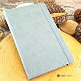 Termo Deri Defter Gri + Metal Roller Kalem Hediyeli