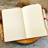 Termo Deri Defter Gri + Metal Roller Kalem Hediyeli