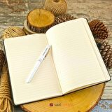 İsme Özel Termo Deri Kırmızı Defter Roller Kalem Set