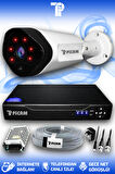 PICAM 1 Kameralı Uzay 1 Dış Kamera Set HDD'siz Full HD Gece Görüşlü Güvenlik Kamerası Sistemi