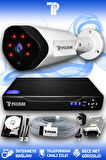 PICAM 1 Kameralı Uzay 1 Dış Kamera Set 320 GB HDD Full HD Gece Görüşlü Güvenlik Kamerası Sistemi