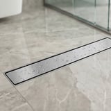 Purvex Home Lineer Duş Kanalı - Fırçalanmış 304 Paslanmaz Çelik Duş Süzgeci, Koku Önleyici Trap  40 cm