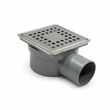 Purvex Home 10x10 Paslanmaz Metal Çerçeveli Paslanmaz Yer Süzgeci - Yandan Çıkışlı