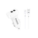 Pcc511m Basic 2.1a Çift Çıkışlı Micro Usb Kablolu Araç Şarj Cihazı