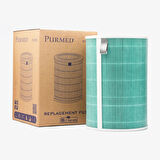 Purmed Xiaomi Smart Air Purifier 4 Pro Uyumlu Hepa + İç karbon Filtreli Yeşil