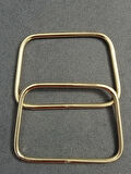 11 cm Gold Metal Dörtgen Çanta Sapı
