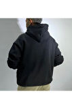 Patchli Oversize Erkek Hoodie