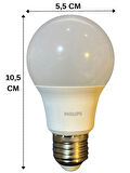 Philips 8W (60W) 6500K (Beyaz Işık) E27 Duylu Klasik Led Ampul (8 Adet)