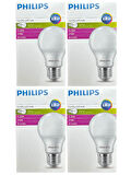 (4 Adet) Philips 8,5W (60W) 2700K (Sarı Işık) Dim Edilebilir E27 Duylu (Kalın Duy) Led Ampul