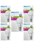 (5 Adet) Philips 8,5W (60W) 2700K (Sarı Işık) Dim Edilebilir E27 Duylu (Kalın Duy) Led Ampul