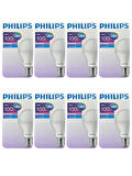 (8 Adet) Philips 14W (100W) Beyaz Işık E27 Duylu (Kalın Duy) Led Ampul