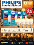 (4 Adet) 13W Sarı Işık (2700K) E27 Duylu (Kalın Duy) Led Ampul
