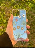 İphone 13 Uyumlu Aynalı Çiçek Desenli Darbe Kamera Korumalı Silikon Telefon Kılıfı