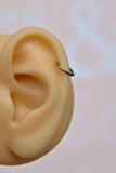 Çelik İnce Halka Piercing 8 mm Tragus Helix Kıkırdak Hologram Renkli