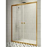 Durul Duşakabin Ön Cephe Altın Profil Şeffaf Cam