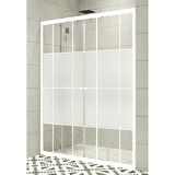 Durul Duşakabin Ön Cephe Beyaz Çizgi Ortası Buzlu