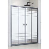 Durul Duşakabin Ön Cephe Siyah Desenli