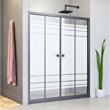 Durul Duşakabin Ön Cephe Siyah Desenli