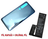 Tkgz Xiaomi Mİ 10 Arka Kapak Batarya Pil Kapağı 5G + PİL (CAM) LACİVERT