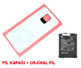 Tkgz Xiaomi Redmi NOTE 9S Arka Kapak Batarya Kapağı + PİL (CAM) BEYAZ