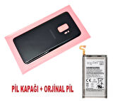Samsung Galaxy S9 Arka Pil Batarya Kapağı + PİL (CAM) SİYAH