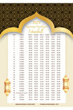 Ramazan İmsakiyesi Modern Kişiye Özel Tasarımlı Dijital Baskı 10 Adet A4 300 gr Model 41