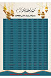 Ramazan İmsakiyesi Modern Kişiye Özel Tasarımlı Dijital Baskı 100 Adet A4 300 gr Model 31