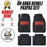 DACİA DOKKER PANELVAN (2 PARÇA) 2021  MODEL UYUMLU SİYAH- KIRMIZI RENK  PREMİUM OTO PASPAS SETİ