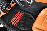 MİTSUBİSHİ L200 2010  MODEL UYUMLU SİYAH- KIRMIZI RENK  PREMİUM OTO PASPAS SETİ