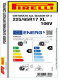 Pirelli 225/65R17 106V XL Cinturato All Season SF3 Oto 4 Mevsim Lastiği (Üretim Yılı: 2025)