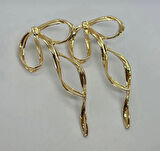 Gold Fiyonklu Küpe